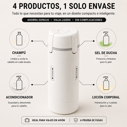 GoVantti™ | Dispensador 4 en 1 (TSA Approved)